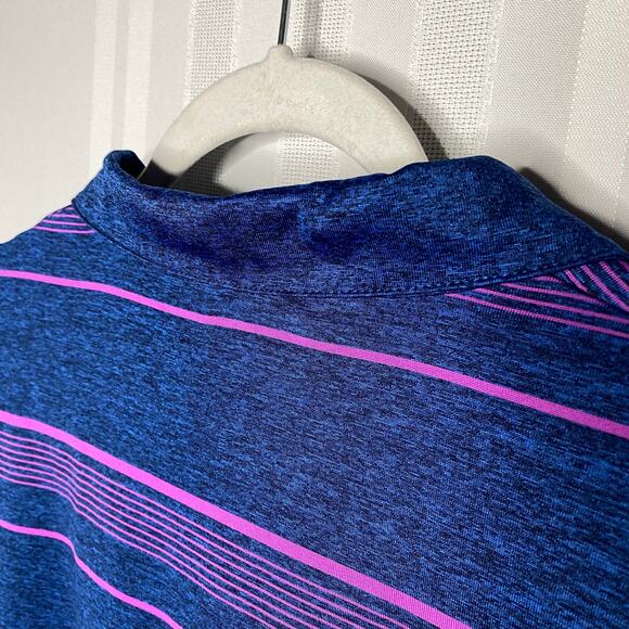 Grand Slam Performance Golf Short Sleeve Striped Polo Shirt Size XXL Blue Purple - Picture 8 of 11